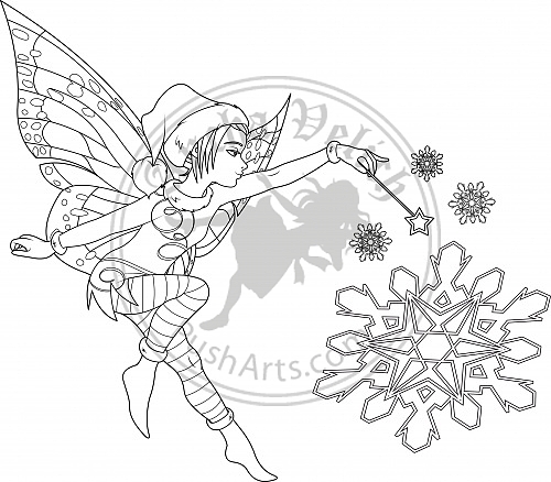 christmas fairy coloring page – pusharts  images