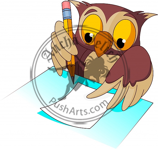 Wise owl writing Wise owl writing