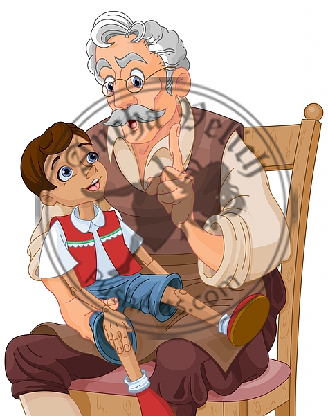Mister Geppetto and Pinocchio
