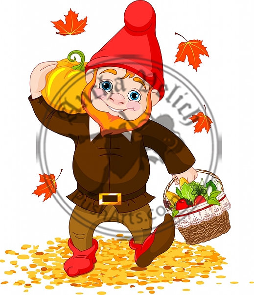 Garden Gnome with harvest