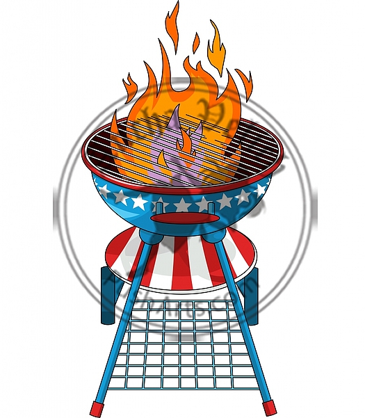 Patriotic  barbeque Grill