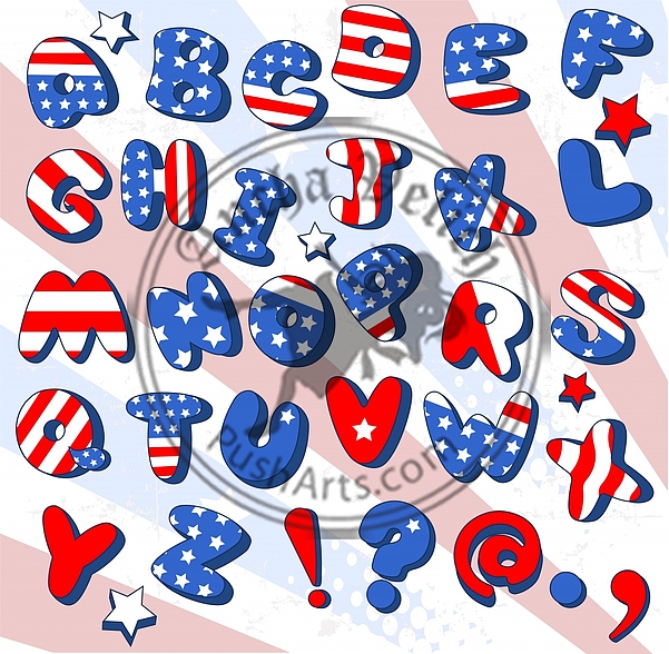 Patriotic Cartoon  font