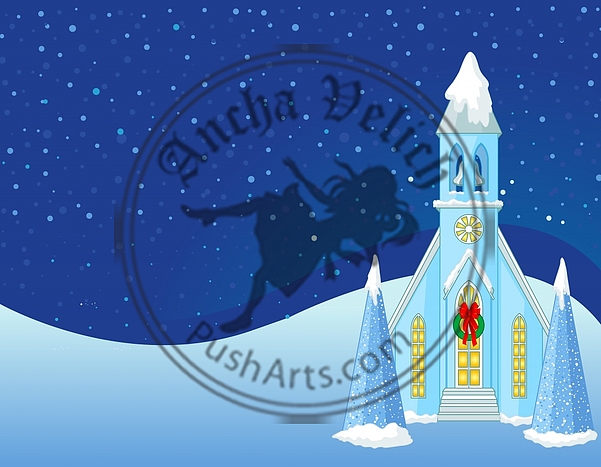 Winter Christmas scene  background