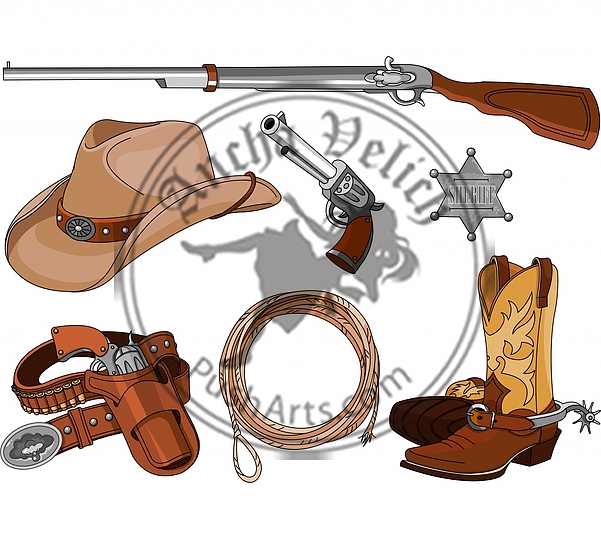 Cowboy objects set