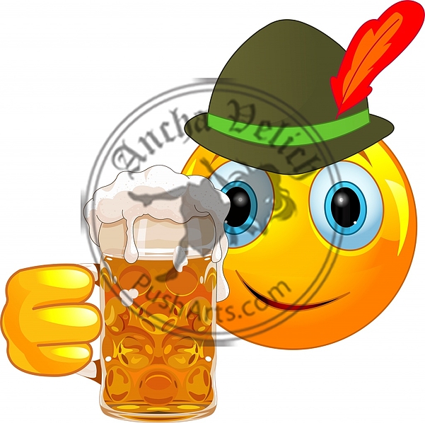 Oktoberfest Emoticon Cheering