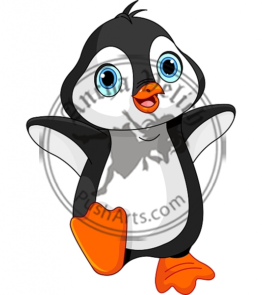 Cartoon baby penguin