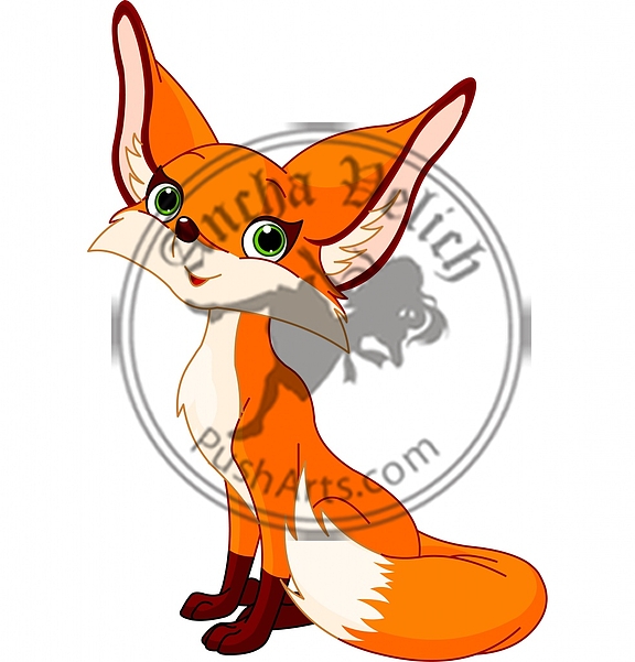 Cute cartoon fox