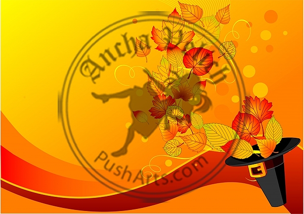 Autumn leaves and pilgrimâs hat Autumn leaves and pilgrimâs hat