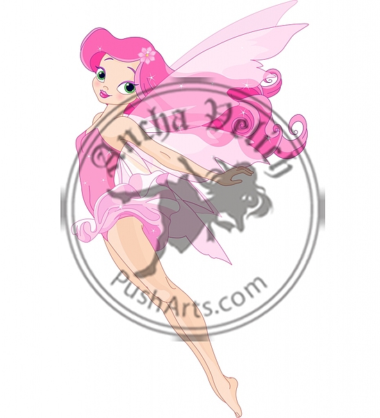 Flaying pink fairy