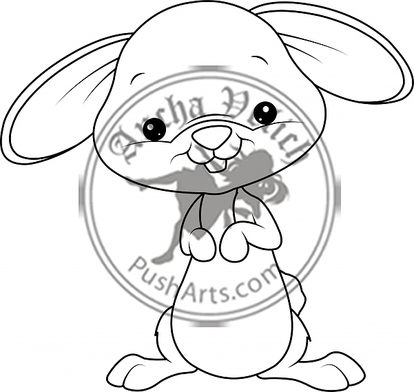 Farm animals. Bunny. Coloring page