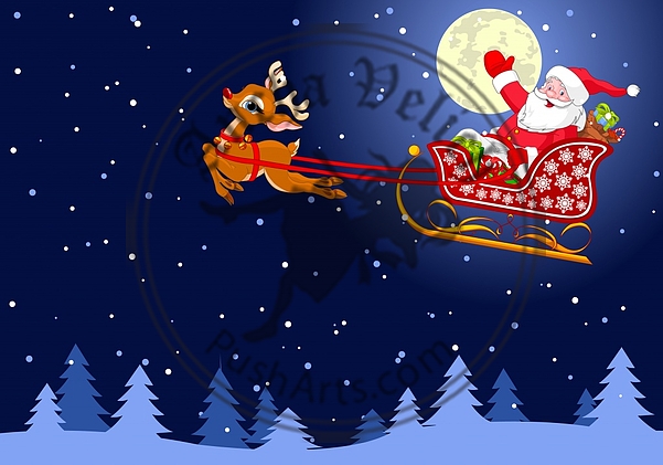 Santa in Sled