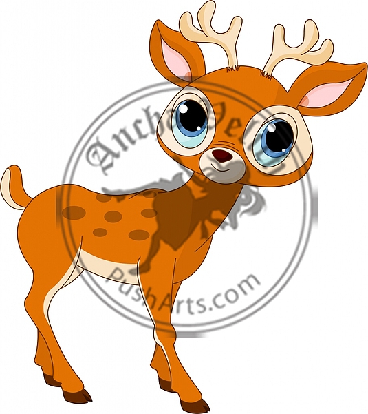 Beautiful cartoon deer
