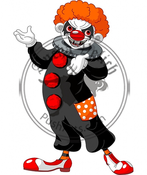 Halloween Clown presenting