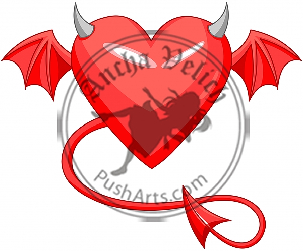 Devil Love Horned Heart