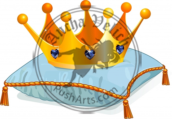 Queen's crown on the pillow Queen's crown on the pillow