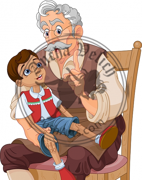 Mister Geppetto and Pinocchio