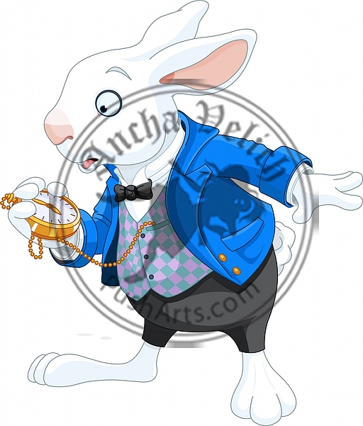 White Rabbit with pocket watch