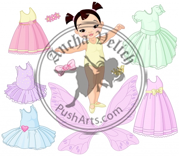 Baby Girl with Different Fairy, Ballet and Princess Dresses