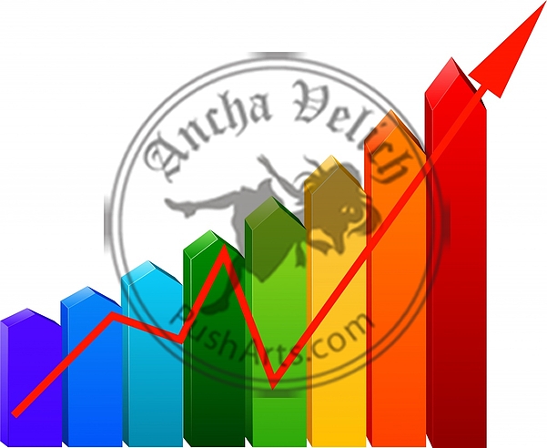 Business Graph with arrow