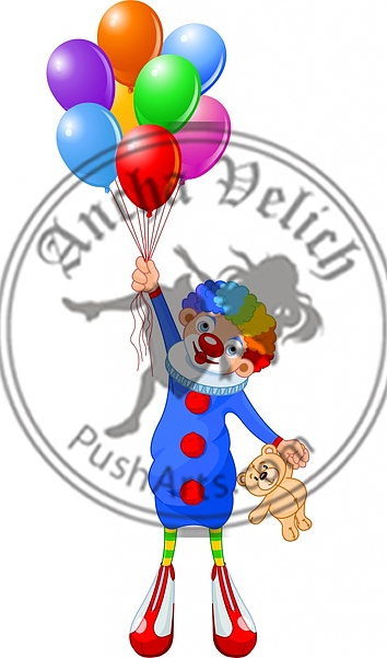 Clown and Balloons