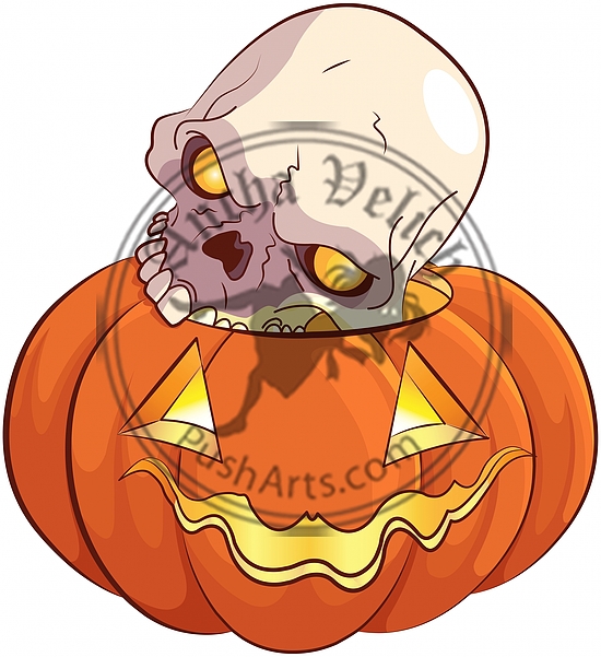 Skull and Pumpkin