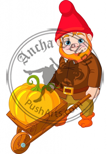 Garden Gnome with wheelbarrow