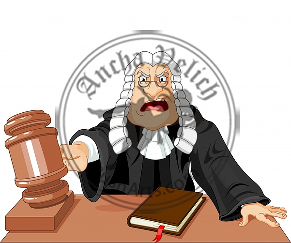 Judge with gavel