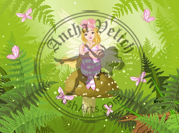 Magic fairy in forest