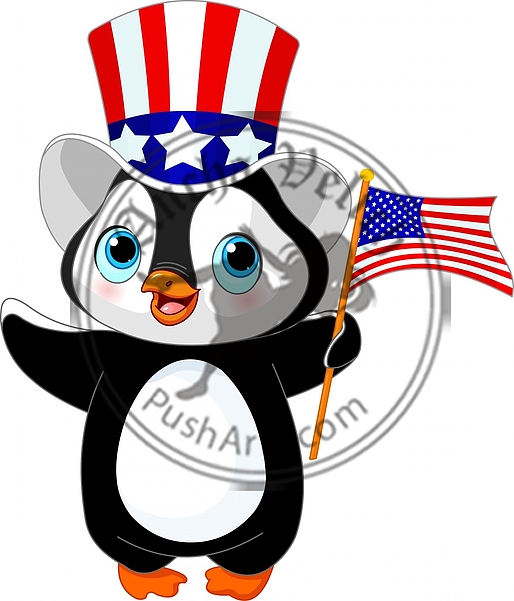 Patriotic penguin