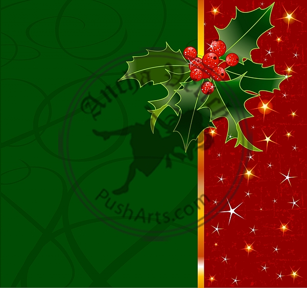 Holly Berry Christmas Background