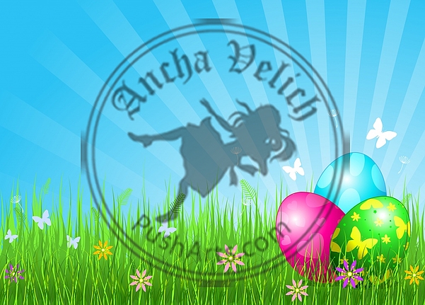 Beautiful Easter eggs background