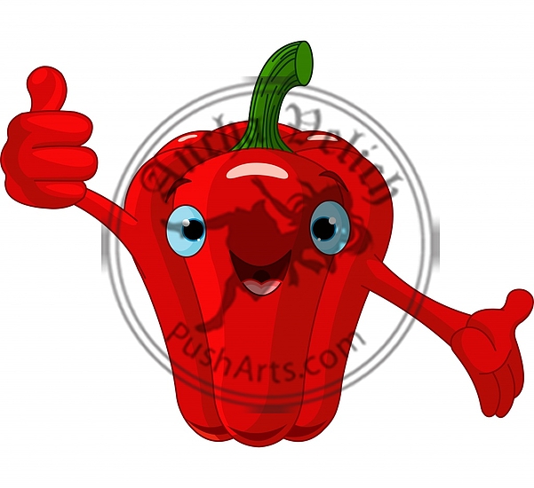 Pepper Character  giving thumbs up