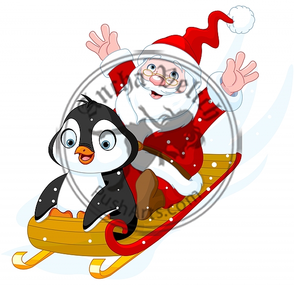 Santa Claus and Penguin