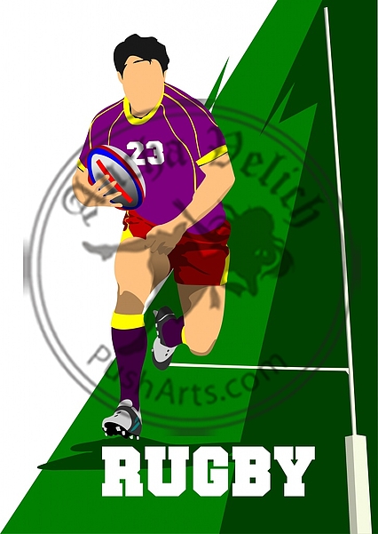 Rugby Player Silhouette