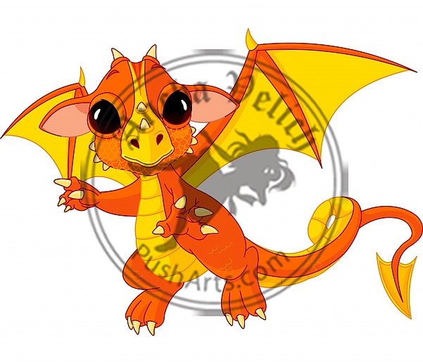 Cartoon baby dragon