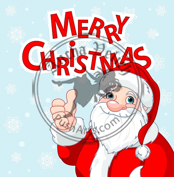 Thumbs Up Santa Claus greeting card