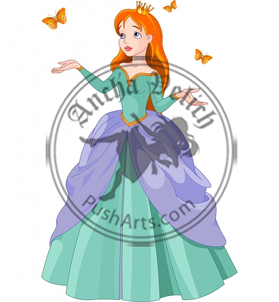 Princess and butterflies