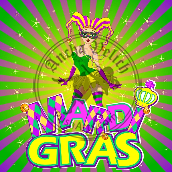 Mardi Gras Girl Design