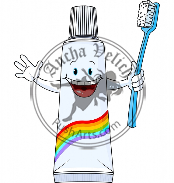 Cartoon Toothpaste Character