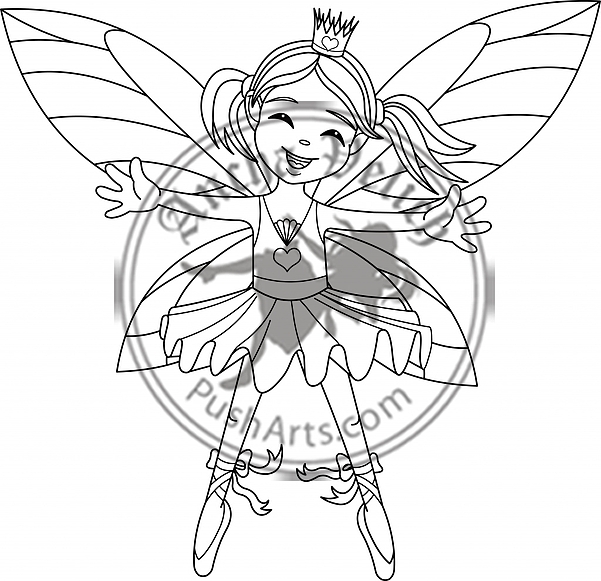 Little fairy coloring page