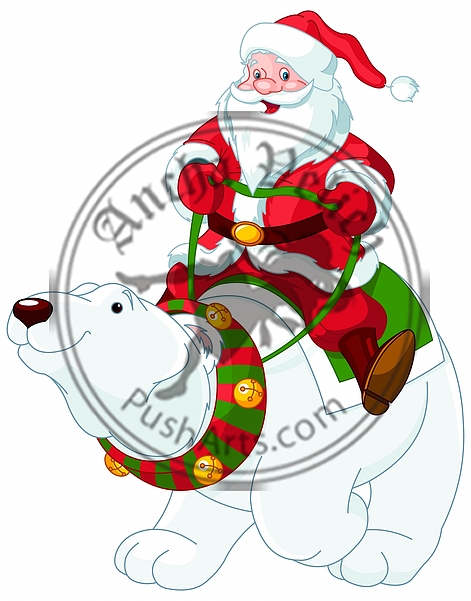 Santa Claus on Polar Bear