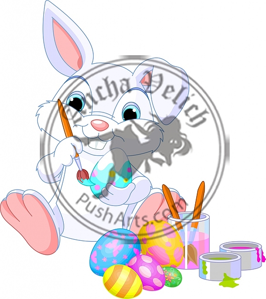 Bunny Painting Easter Egg