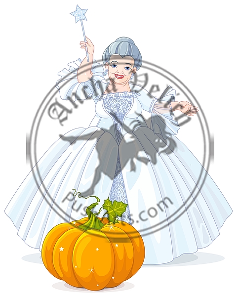 Fairy Godmother Making Magic Pumpkin Carriage