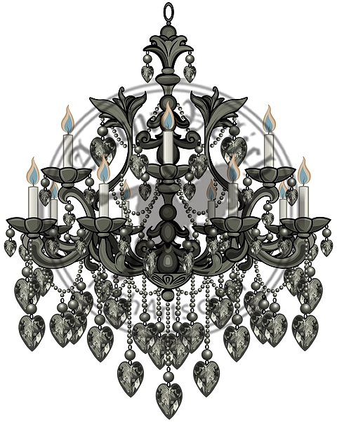 Baroque Black Chandelier