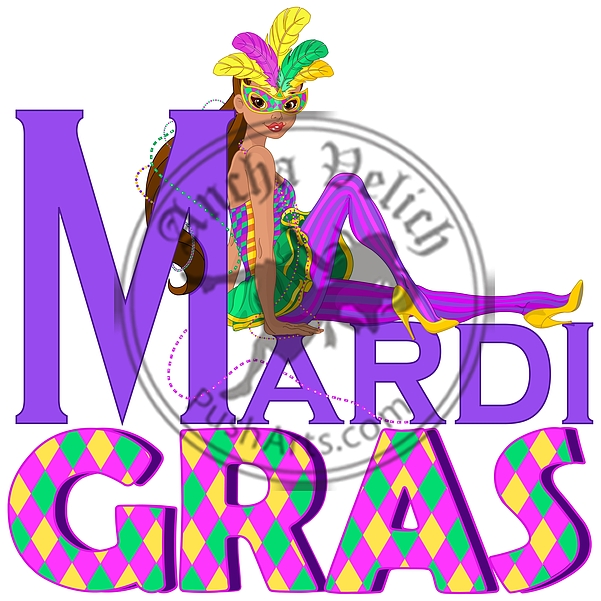 Mardi Gras Girl Design
