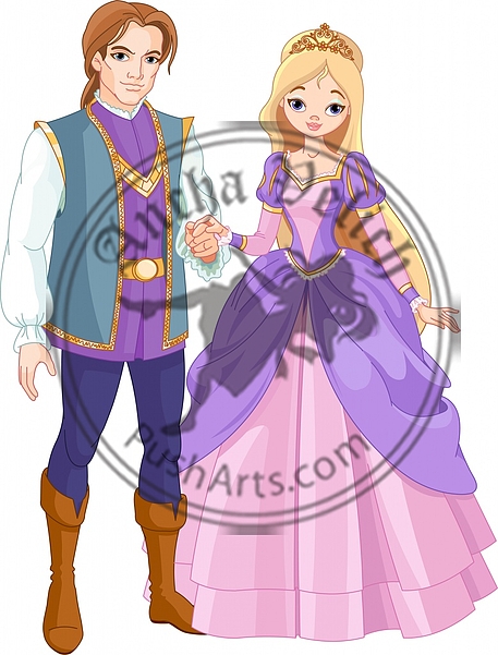 Beautiful prince and princess