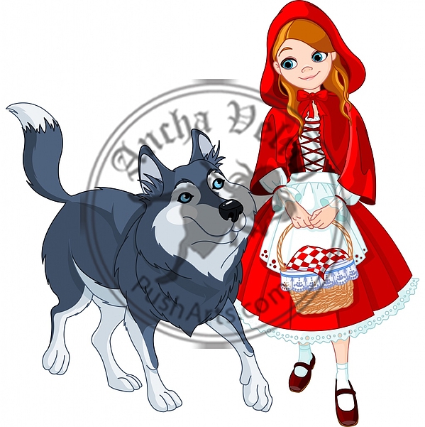 Little red riding hood and wolf