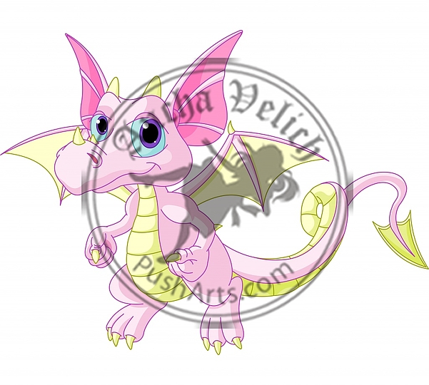 Cartoon baby dragon