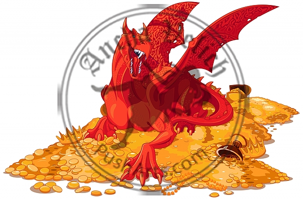 Magic Dragon on the Pile of Gold