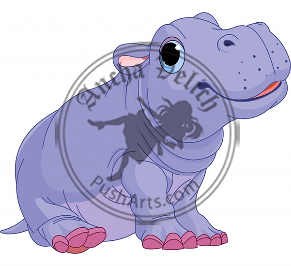 Cartoon baby Hippo boy